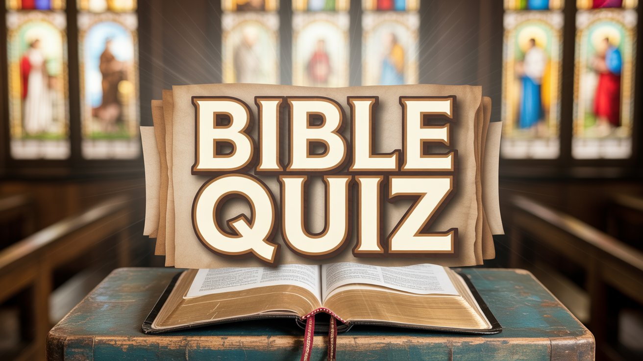 Begin the Bible quiz. Click banner to login.