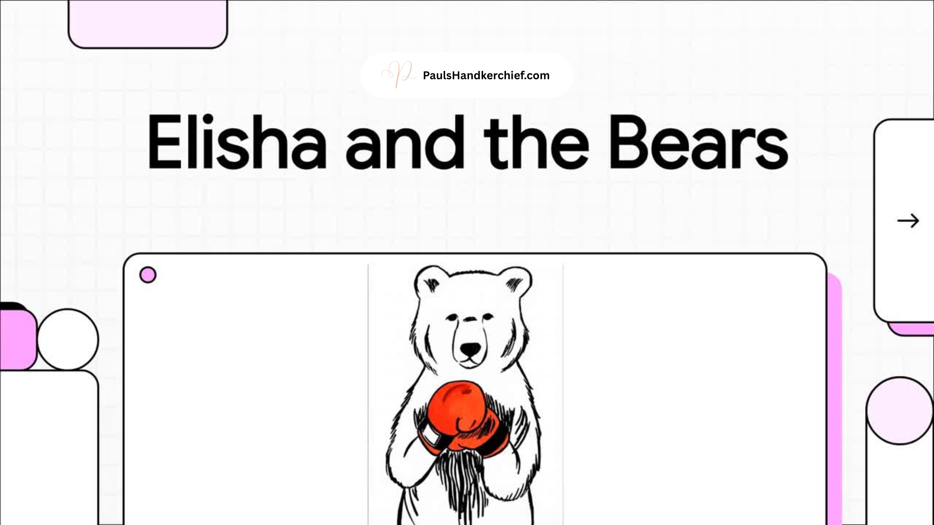 Elisha and the bears question